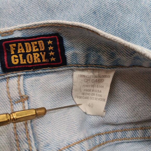 Vintage Faded Glory Light Wash Denim Shorts Mens 40 Relaxed Fit 100% Cotton USA - Picture 6 of 6